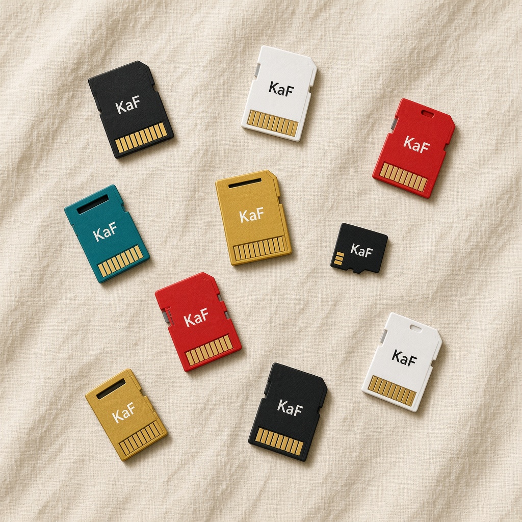 Farebné SD karty a jedna microSD